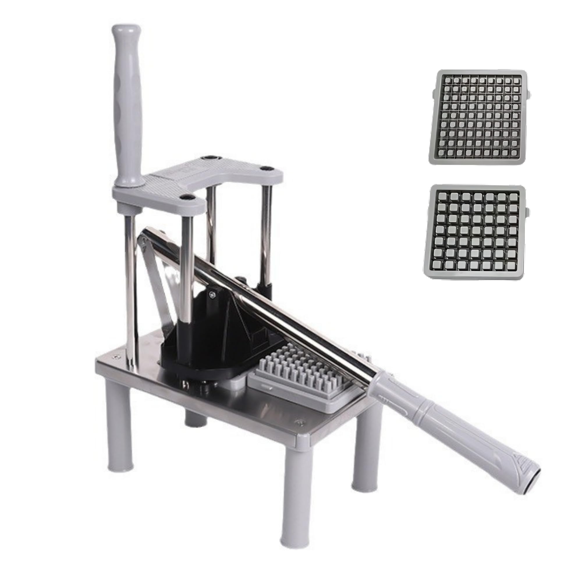 Cortador de patatas manual de acero inoxidable para verduras con dos cuchillas