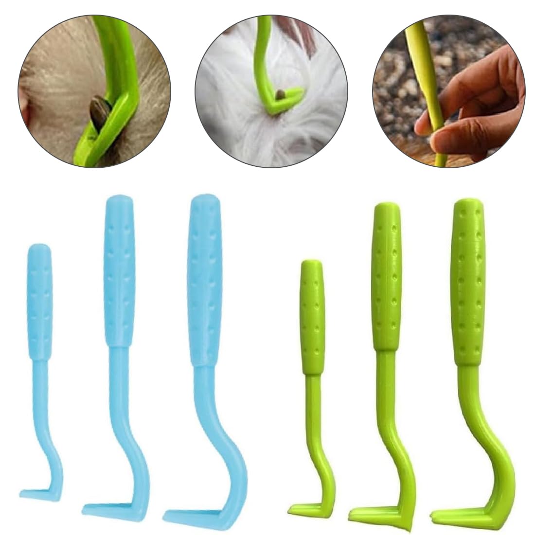 6 PCS Tire Tique Chien- Pince à Tiques, Crochets à Tiques, Pièges à Tiques, Tire Tique pour Humain - Pince a Tique pour Chat - Pince à Tiques pour Homme, Enfants et Chevaux - Pince Anti Tique