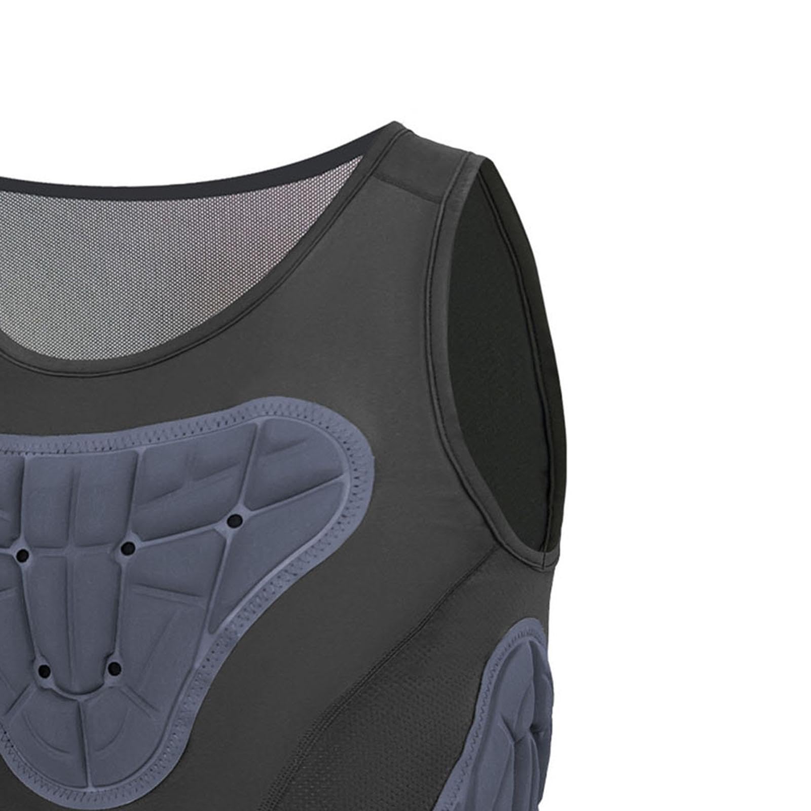 Perfeclan Gilet de Protection rembourré pour Homme, Chemise de Compression Polyvalente, débardeur d'entraînement Sportif pour Skateboard, Softball, Rugby, L