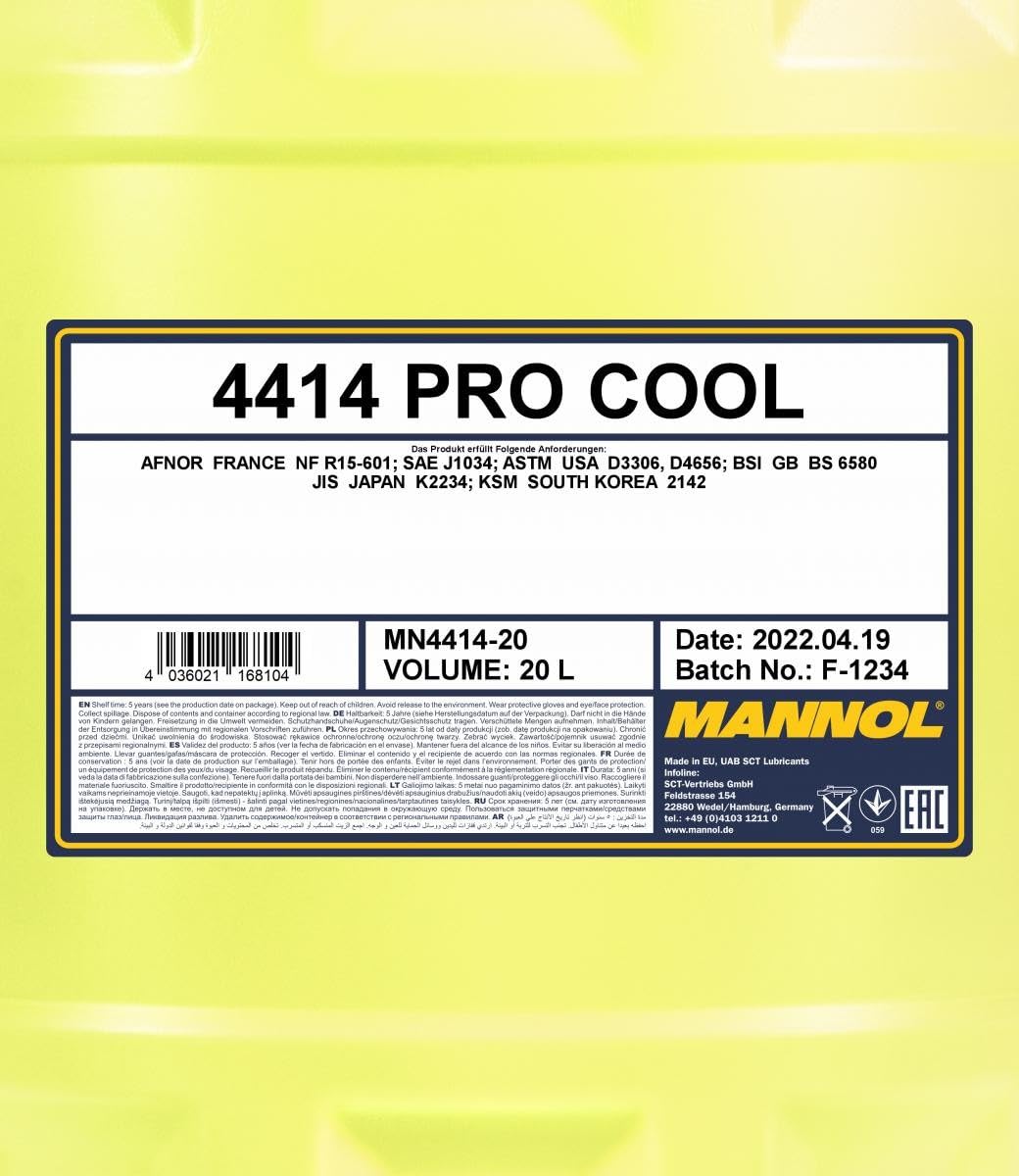MANNOL MN4414-20 Antigelo 20L giallo