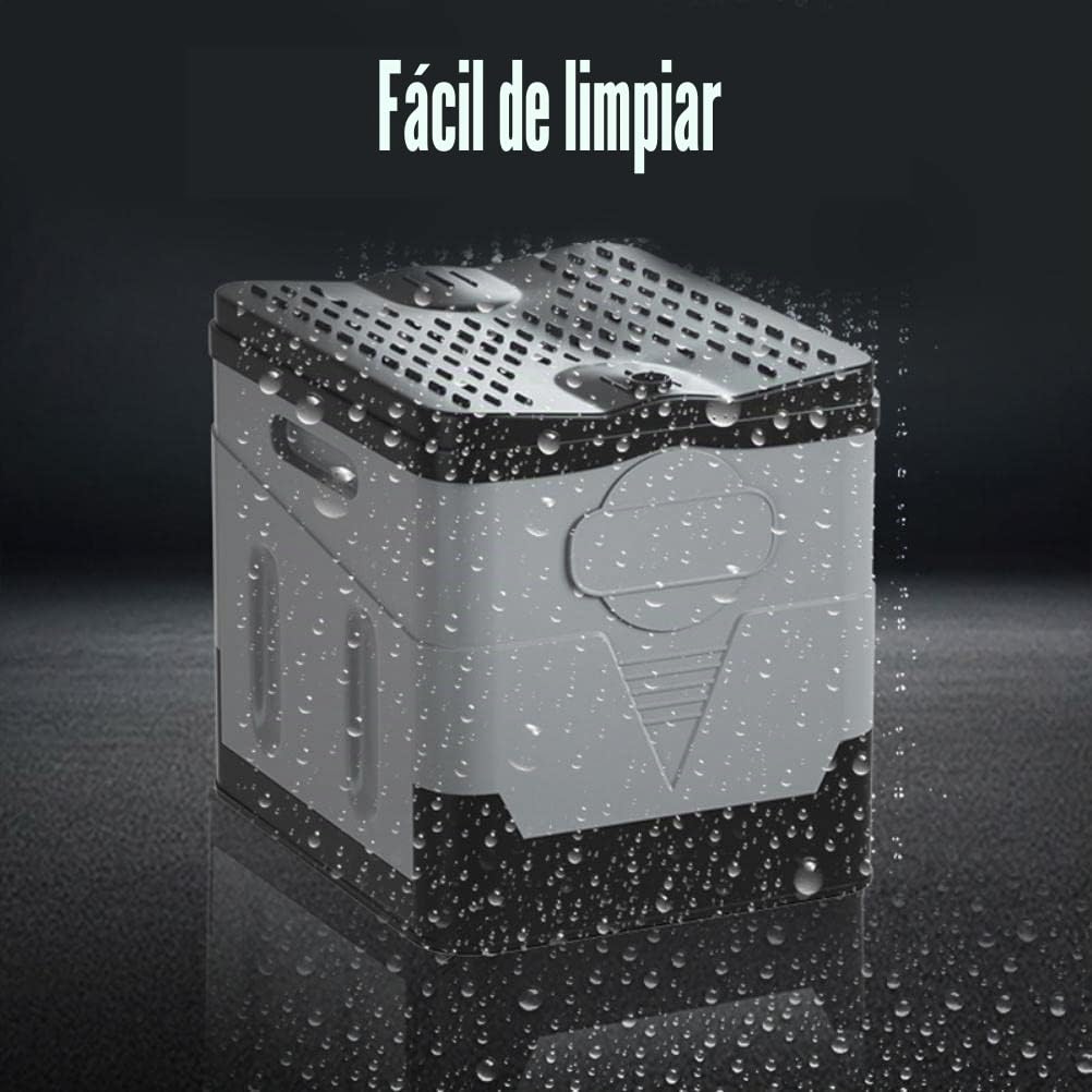 KENANLAN Inodoro portátil para camping y viajes, orinal plegable para coche, barco, senderismo, playa, soporta hasta 150 kg (gris)