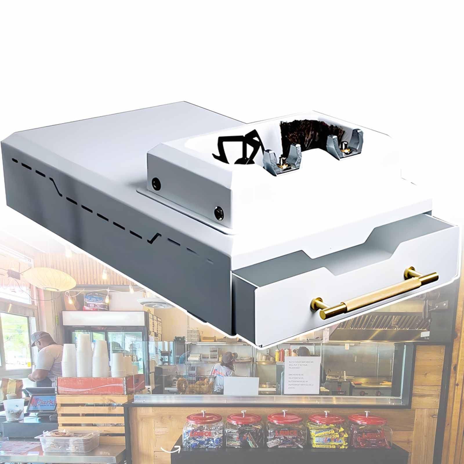 Limpiador automático de portafiltros, máquina eléctrica para Limpiar cajones, Cabezales de Cepillo Dobles Intercambiables, Equipo de Limpieza de café expreso de Gran Capacidad, Col