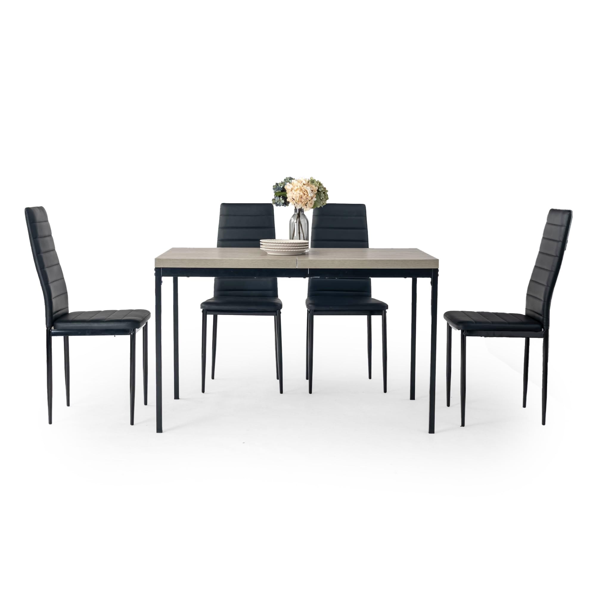 FurnitureR Tables de Cafétéria en Grise, Table de Cantine Scolaire pour 4 à 6 Personnes, Plateau en Bois Epais avec Structure Métallique, pour Les Repas et Les Réunions, 120x70x75cm