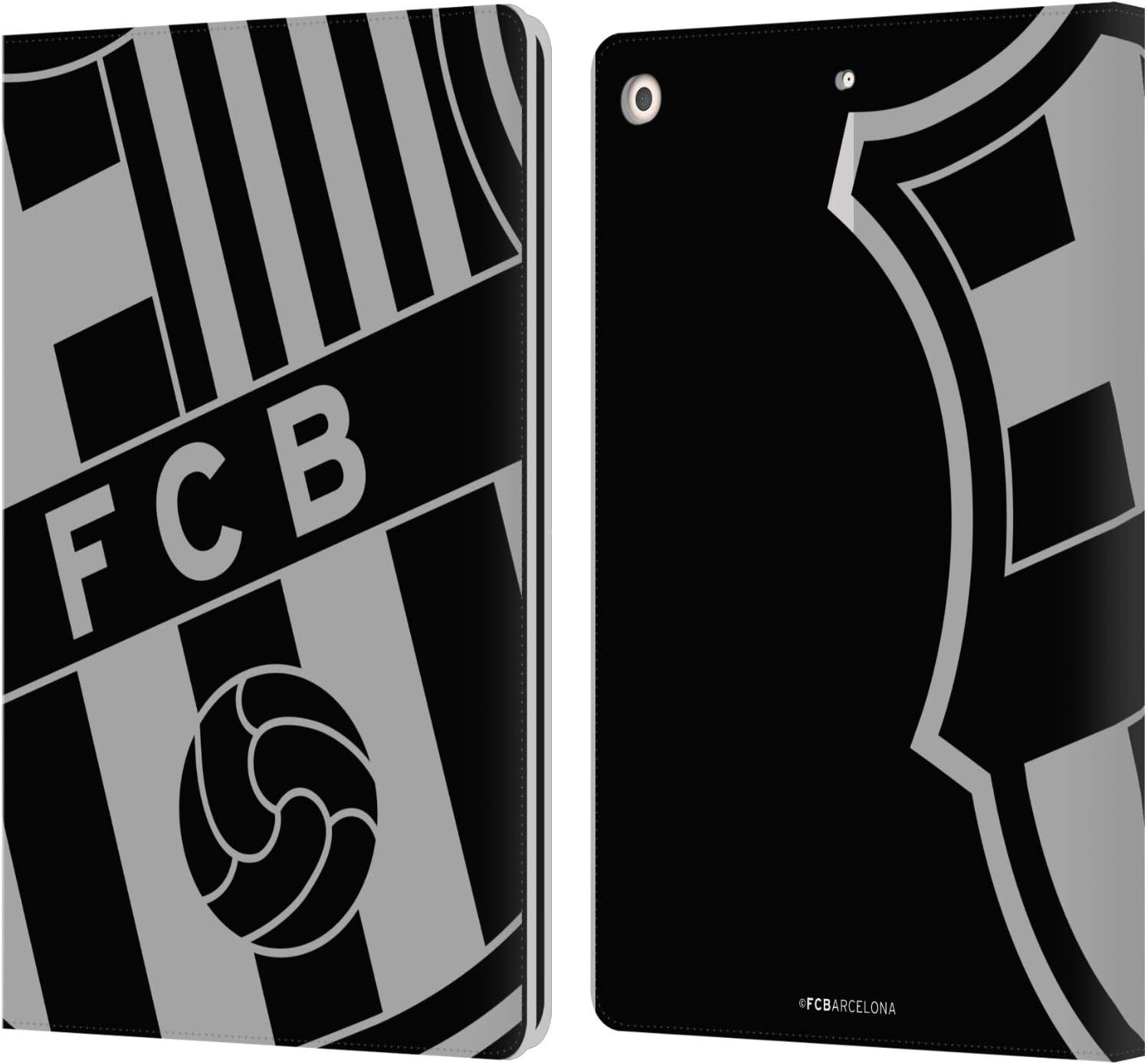 Head Case Designs Officially Licensed FC Barcelona Oversized Crest Leather Wallet Case Compatible with Apple iPad 10.2 2019/2020/2021