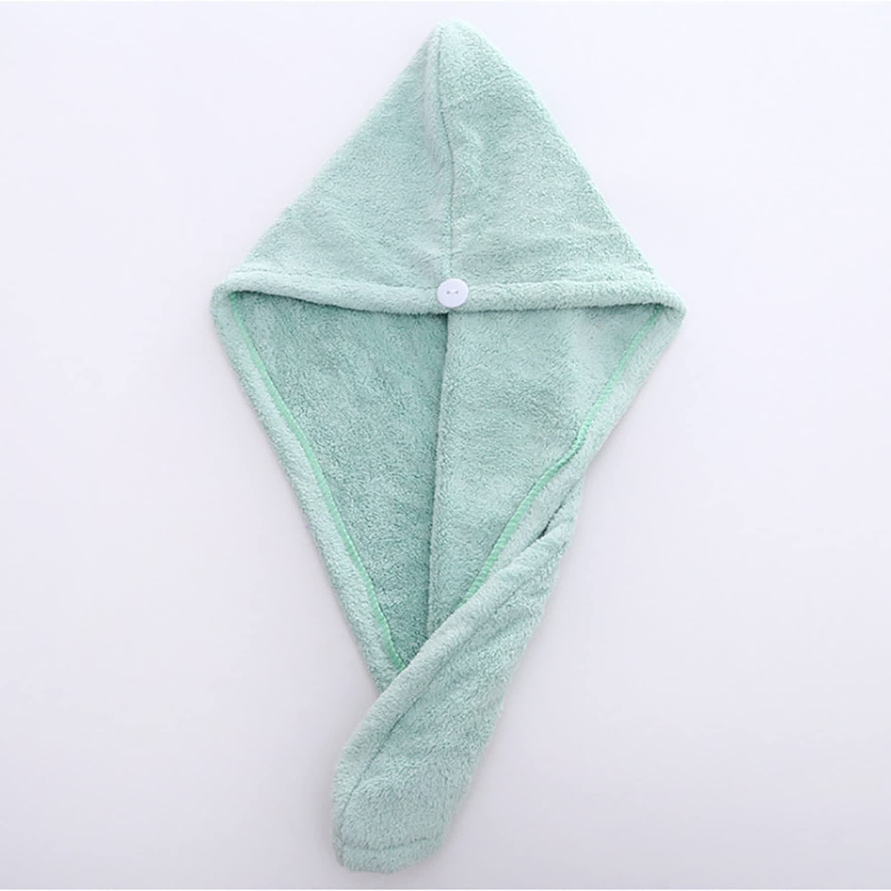 Mirero Green Microfibre Hair Drying Towel Wrap Super Absorbent Turban Rapid Dry Salon For Wet Curly Long & Thick Hair (Green)