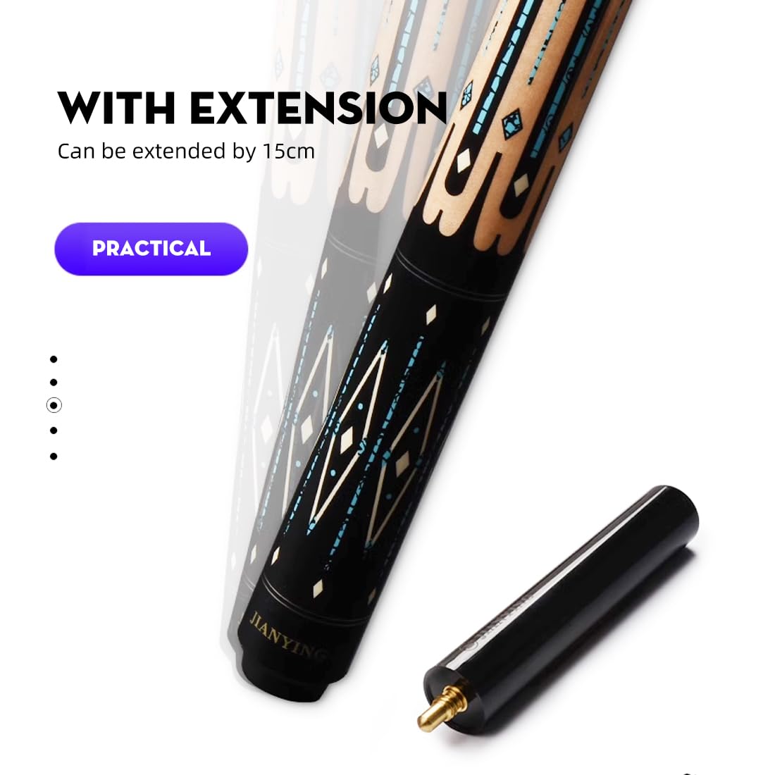 Amazon.com : YEUEK Jianying YFEN Pool Cue Stick, 11.5/12.5 mm Tip