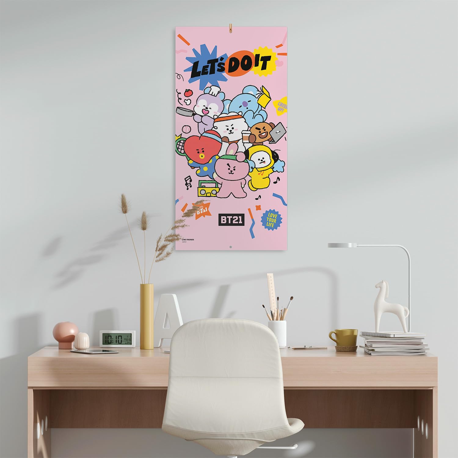 Grupo Erik Wall Calendar 2026 - BT21 Calendar 2026 | Square 30 x 30 cm - 12 x 12 inches Wall Planner, Family Planner Month To View | Kawaii Gifts, Kawaii Stuff, BT21 Gifts For Friends