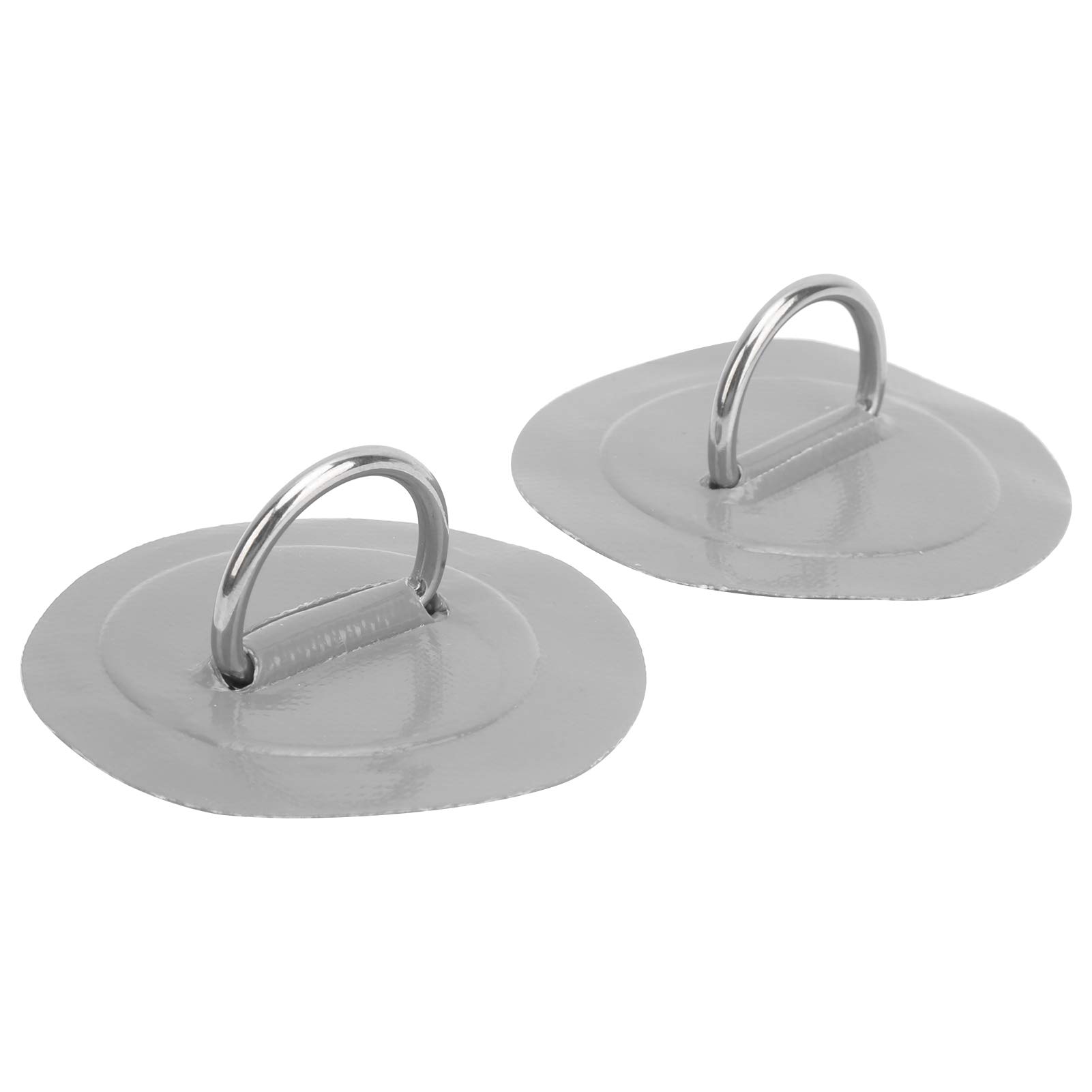 Stainless Steel D- Patch, D‑ Pad Kayak Canoe Deck Accessories PVC Kayak D‑ Pad Stainless Steel D for Kayak for Inflatable Boat(Gray)