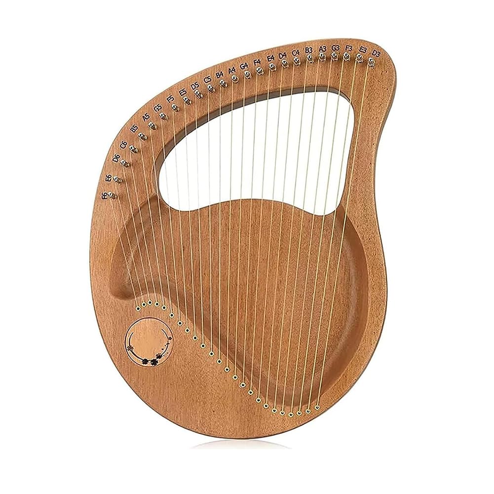 Lyre Harp, 24 Corde Arpa Acustica di Mogano, Strumento Musicale del Partito, Arpa Solida Portatile del Mogano, Arpa di Arte per Il Principiante, Corde del Metallo
