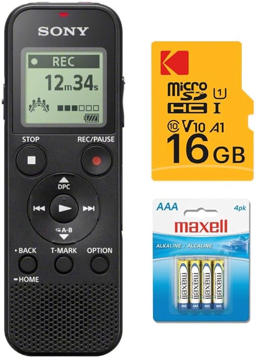 Sony ICDPX370 Digital Voice Recorder Bundle with 16GB