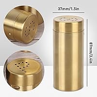 Vista 2 de 2 saleros y pimenteros, 3.16 onzas, para el hogar, de acero inoxidable, con tapas de coctelera, frascos de condimentos, botella de condimentos