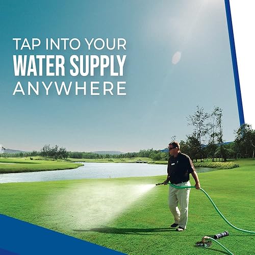 Miniatura 4 de Underhill HoseTap HN-T150S - Adaptador de conexión para manguera de agua de jardín con latón giratorio de 34 pulgadas MHT o 1 pulgada MHT,