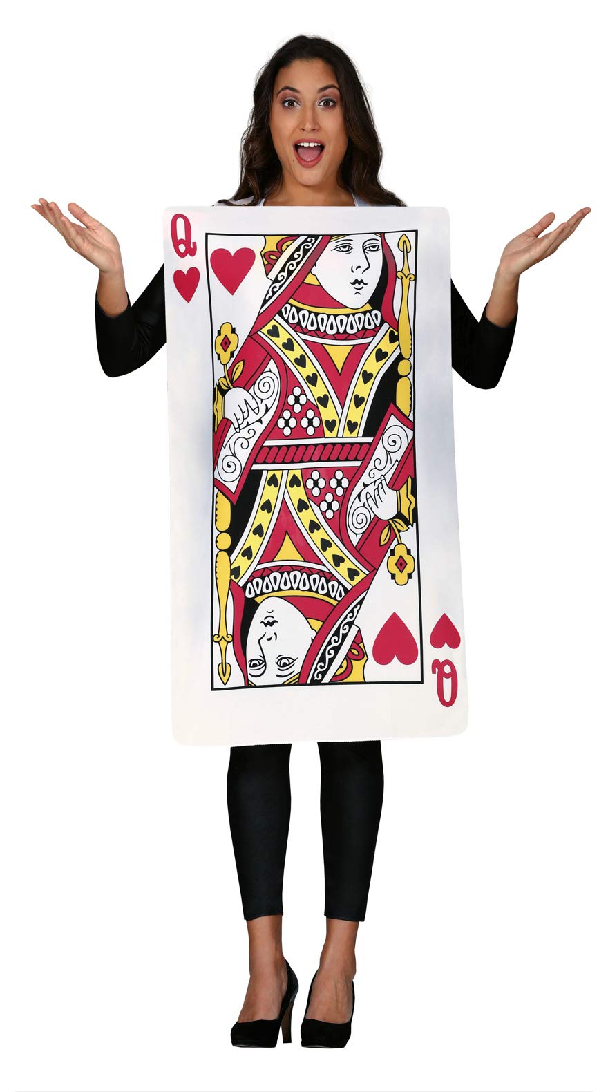 Guirca- Disfraz adulta dama de cartas, Talla 42-44 (80780.0)