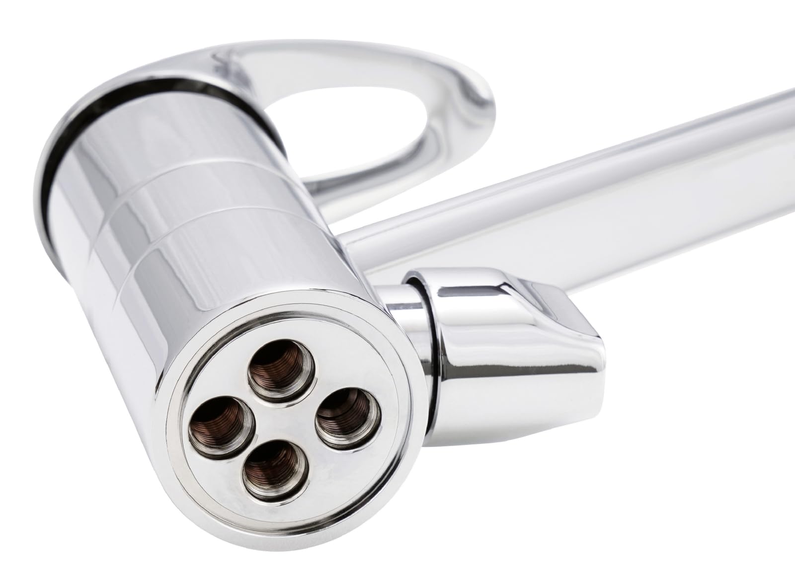 aquaSu® Spültischarmatur mit Geräteanschluss Concordia, Einhebelmischer mit Wasserspar-Kartusche, Wasserhahn für Spüle, Auslauf schwenkbar, Standard-Befestigung, Messingkern, chrom, 796019