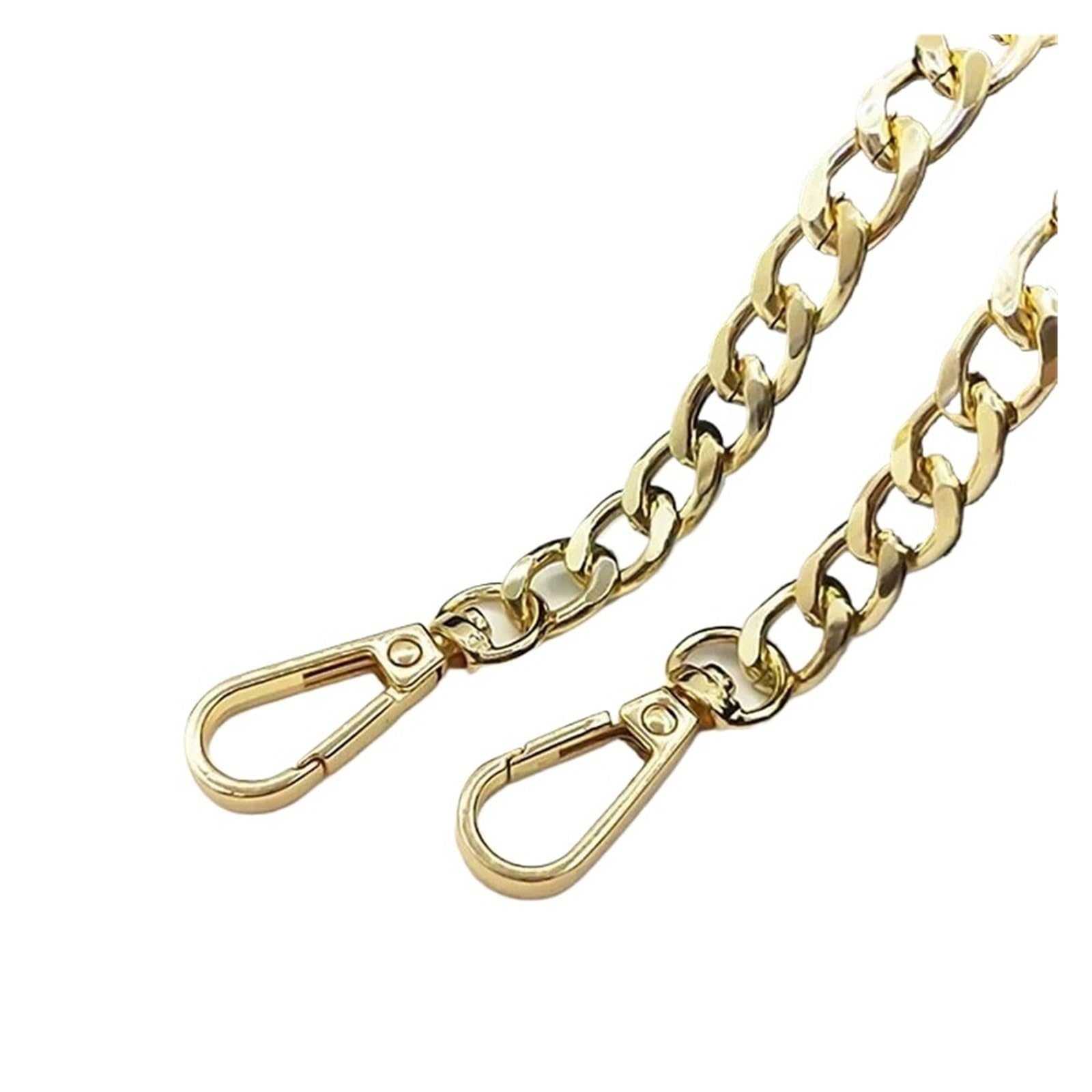 Chaîne de sac en métal aluminium amovible 120cm dorée pour sac à main DIY
