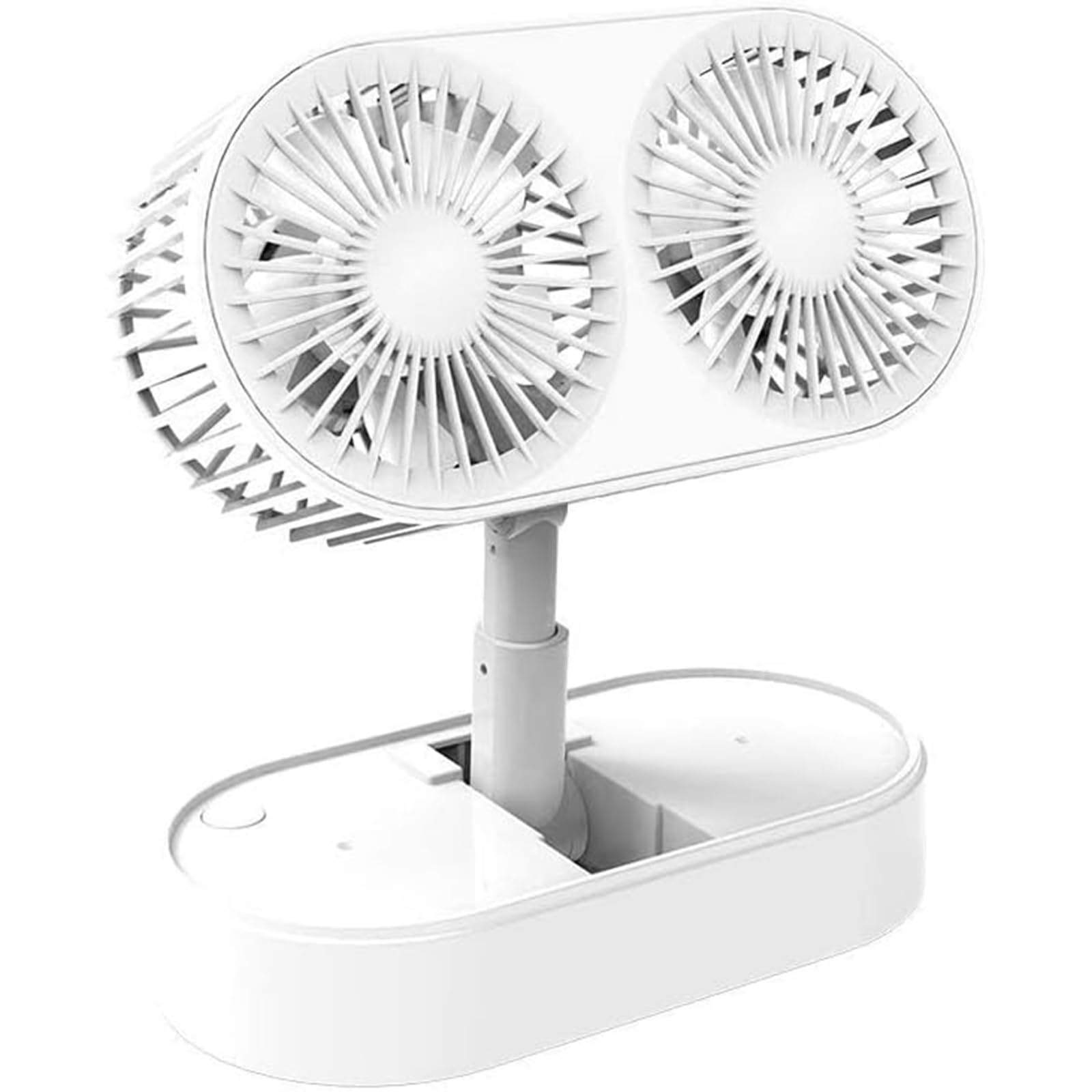 Fan 3 Speed Settings Small Fan, Double Headed Design Desk Fan, Free Rotation Personal Fan for Indoor/Commute/Office Useful