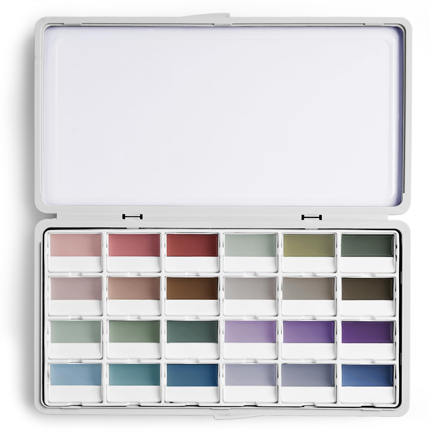 set aquarelle opaque 24 couleurs godets