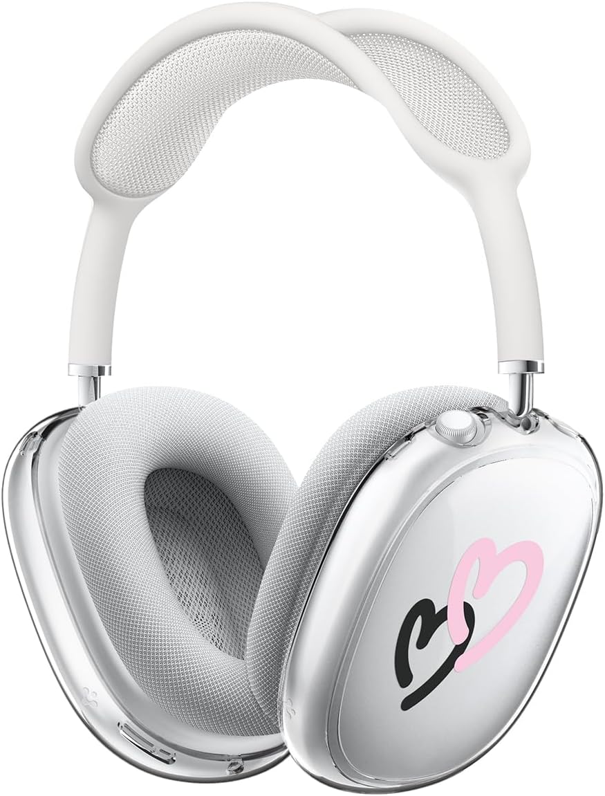 Spigen Cyrill Collaboration Ultra Hybrid Pro Case Cover for Airpods Max (2020) Protective Ear Cup Covers - Doodle Hearts Blackpink
