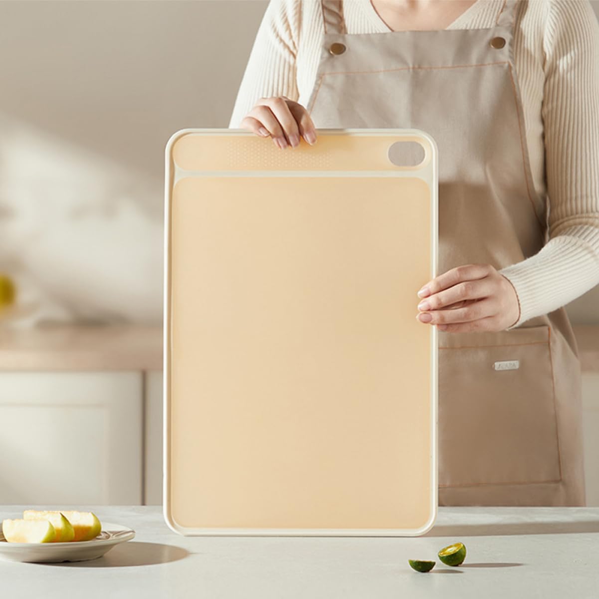 Tagliere Per Carne Forniture Da Cucina Bifacciale Scolapiatti in Plastica Per Verdure Accessorio Pratico E Robusto