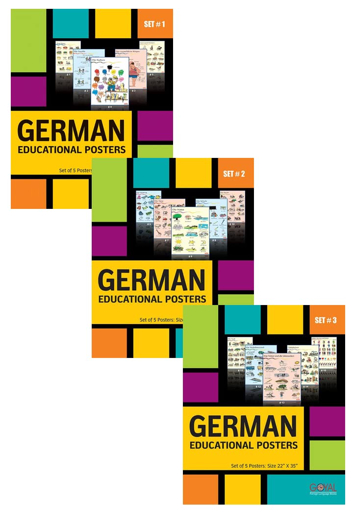 Set of Three Posters - German Eductional Posters Set 1+2+3