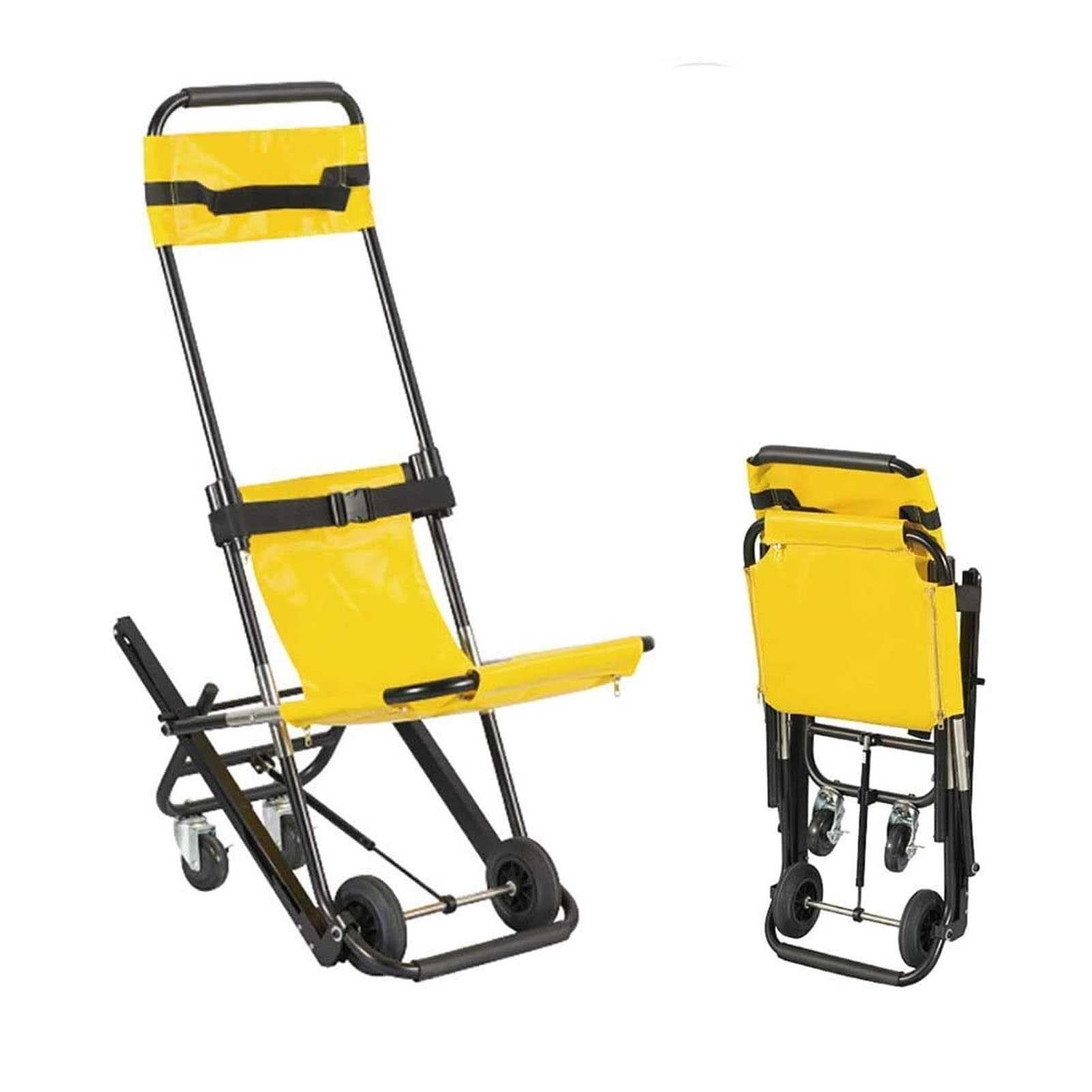 Camilla de silla de escalera, elevador plegable portátil con hebillas de liberación rápida para rescate de emergencia, ambulancia, evacuación de bomberos, equipo de primeros auxilios
