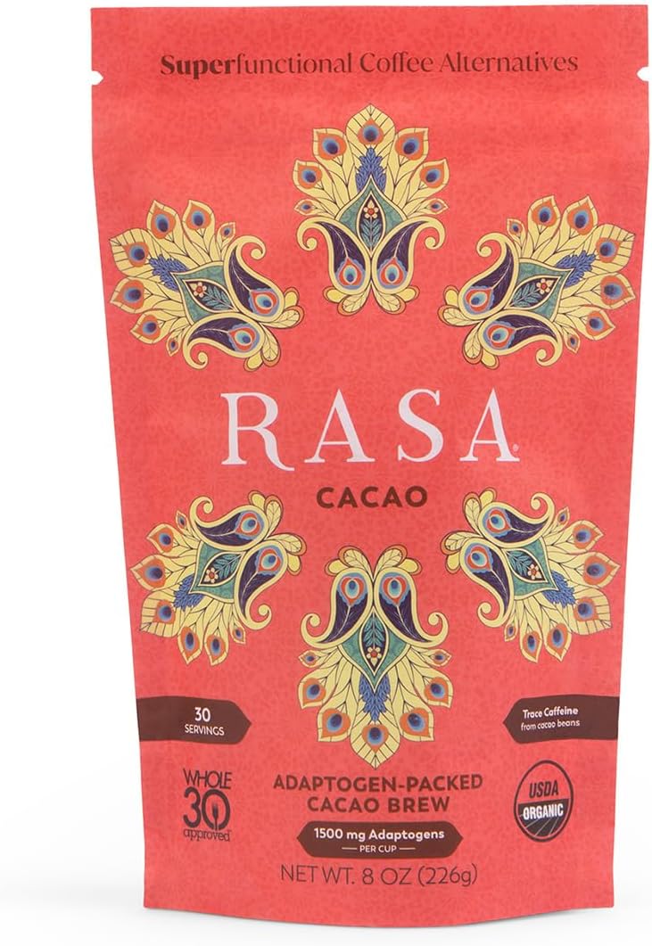 Cacao – Adaptogenic Mushroom Coffee Alternative | Vegan, Keto, Whole 30, Ayurveda Wellness Tonic with Chaga + Reishi (8 oz. / 30 Servings)