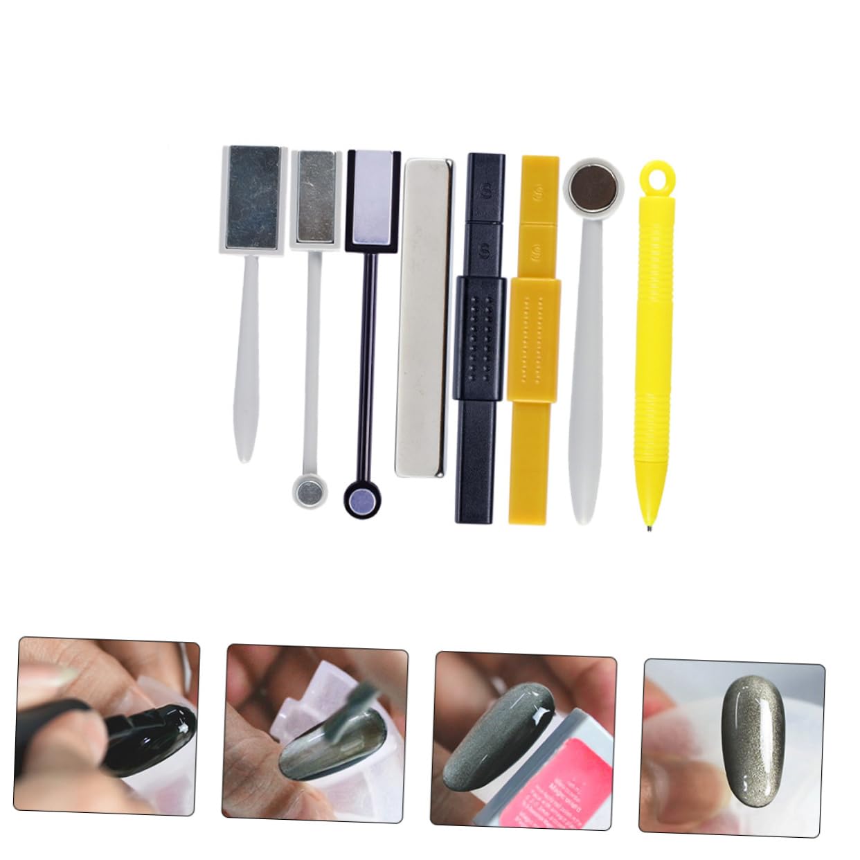 Healvian 16pezzi Penne Magnetiche Per Unghie Cat Eye Strumenti Per Nail Art Con Magneti Forti Per Creazioni Unghie Uniche e Personalizzate