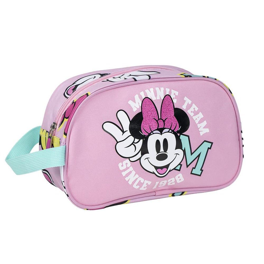 CERDÁ LIFE'S LITTLE MOMENTS Neceser de Viaje de Minnie - Color Fucsia - 16 x 10 x 26 cm - Cierre de Cremallera - Neceser Versátil y Duradero - Producto Original Diseñado en España