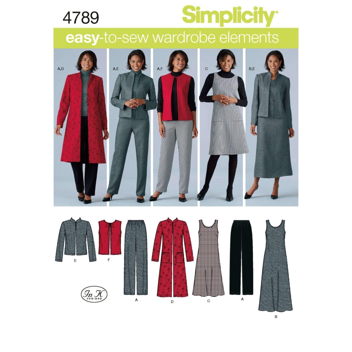 Simplicity 4789Women's & Plus Size Smart and Casual Wear, Paper, White, AA (10 12 14 16 18)