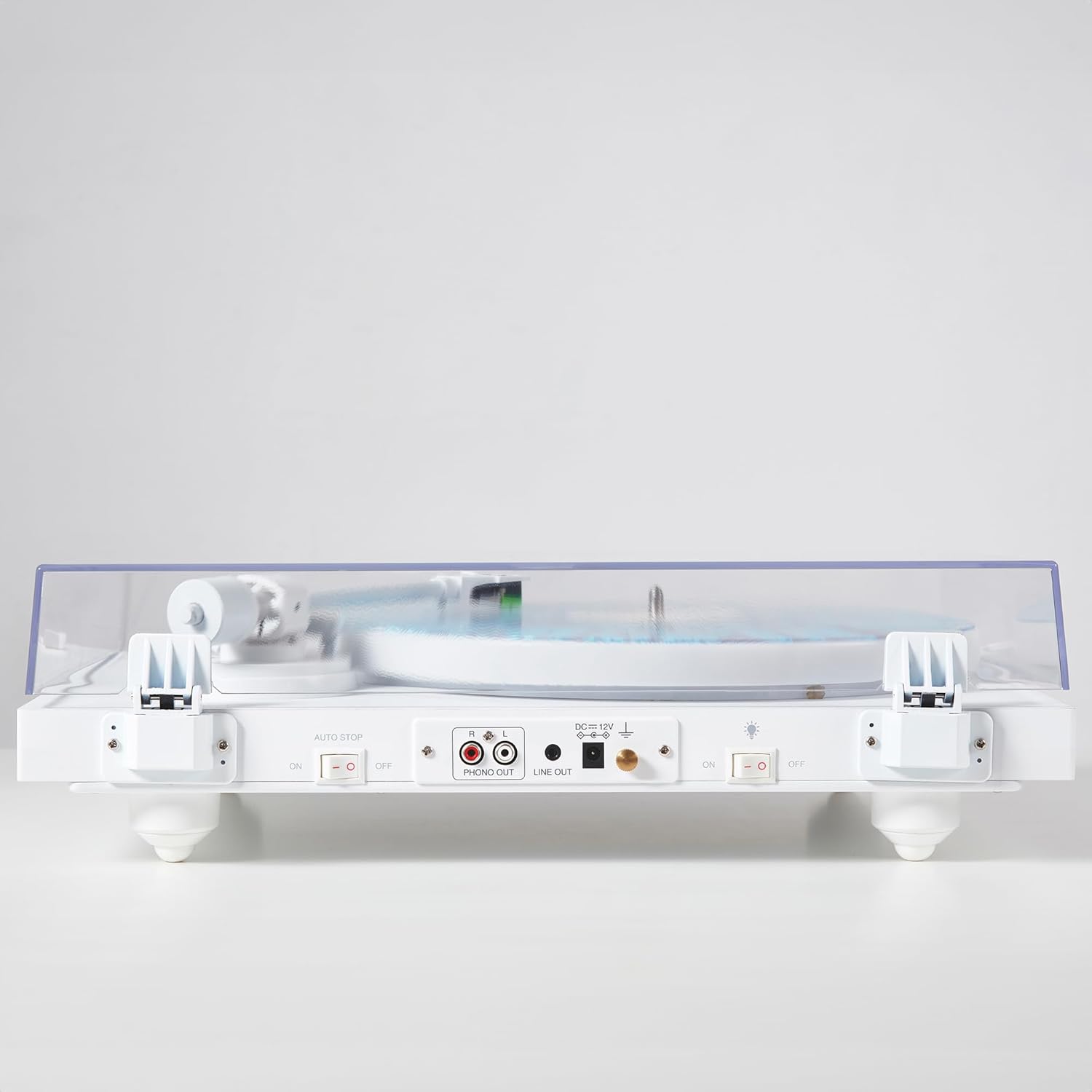 Arkrocket Polaris II Bluetooth Turntable System | All-White Modular Design with LED-Illuminated Platter, Rocket Magnet Cartridge, Bluetooth Output & 40 W Bookshelf Speakers