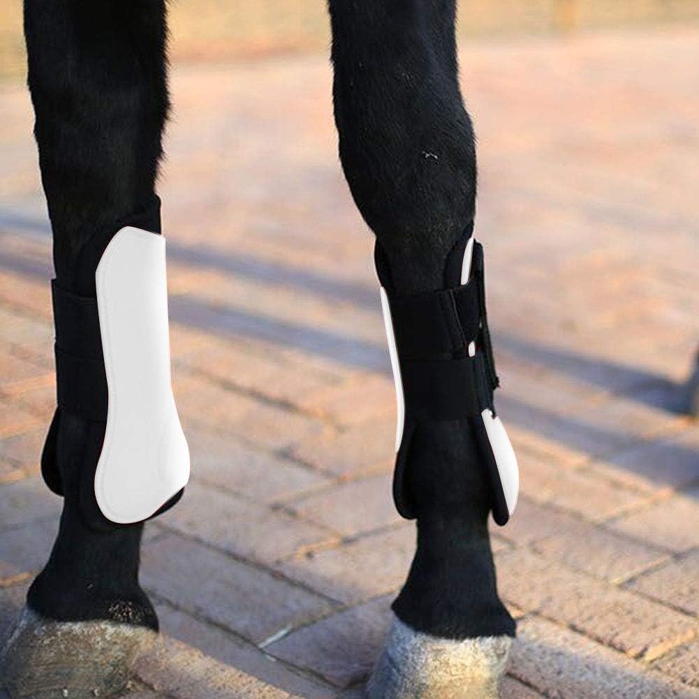 Professional Equestrian Horse Leg Protection High Performance White Horse Leg Boot Wraps Jumping & Training Support Front Leg Guards Premium Horse Leg Supports