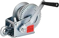 Vista 9 de Cabrestante de remolque de barco - Cabrestante manual de 3500 libras con manivela, correa de poliéster de 26 pies, cabrestante de remolque