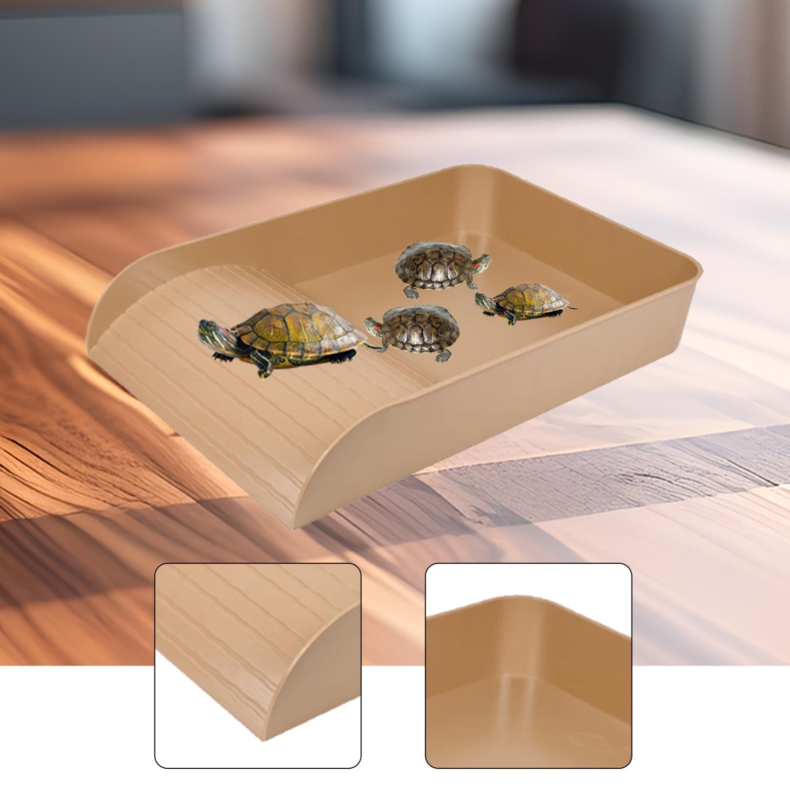 Harilla Piscina para Tortugas, Comedero con Rampa, Decoración Grande para Acuario, Adorno para Ranas, Mascota Trepadora de Agua