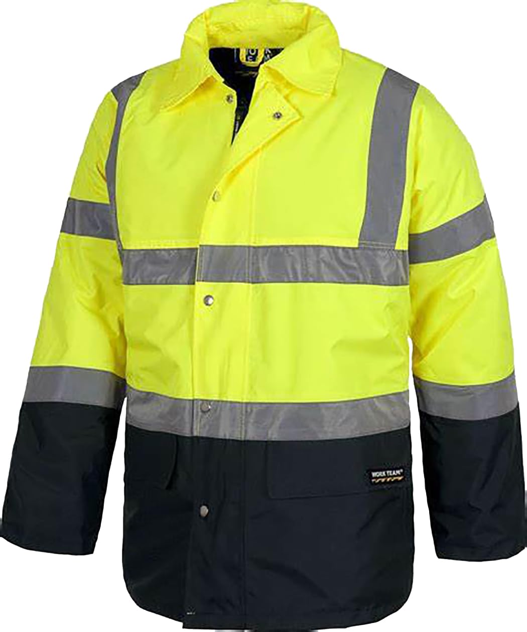 WORKTEAM Parka Alta Visibilidad con Cintas Reflectantes, Acolchada e Impermeable. Cazadora Alta Visibilidad, EN471. Unisex