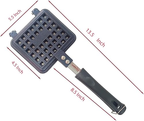 Miniatura 2 de G & D Sartén antiadherente para hacer gofres, aluminio, 13 pulgadas de largo x 5.5 pulgadas de ancho x 1.2 pulgadas de alto, revestimiento