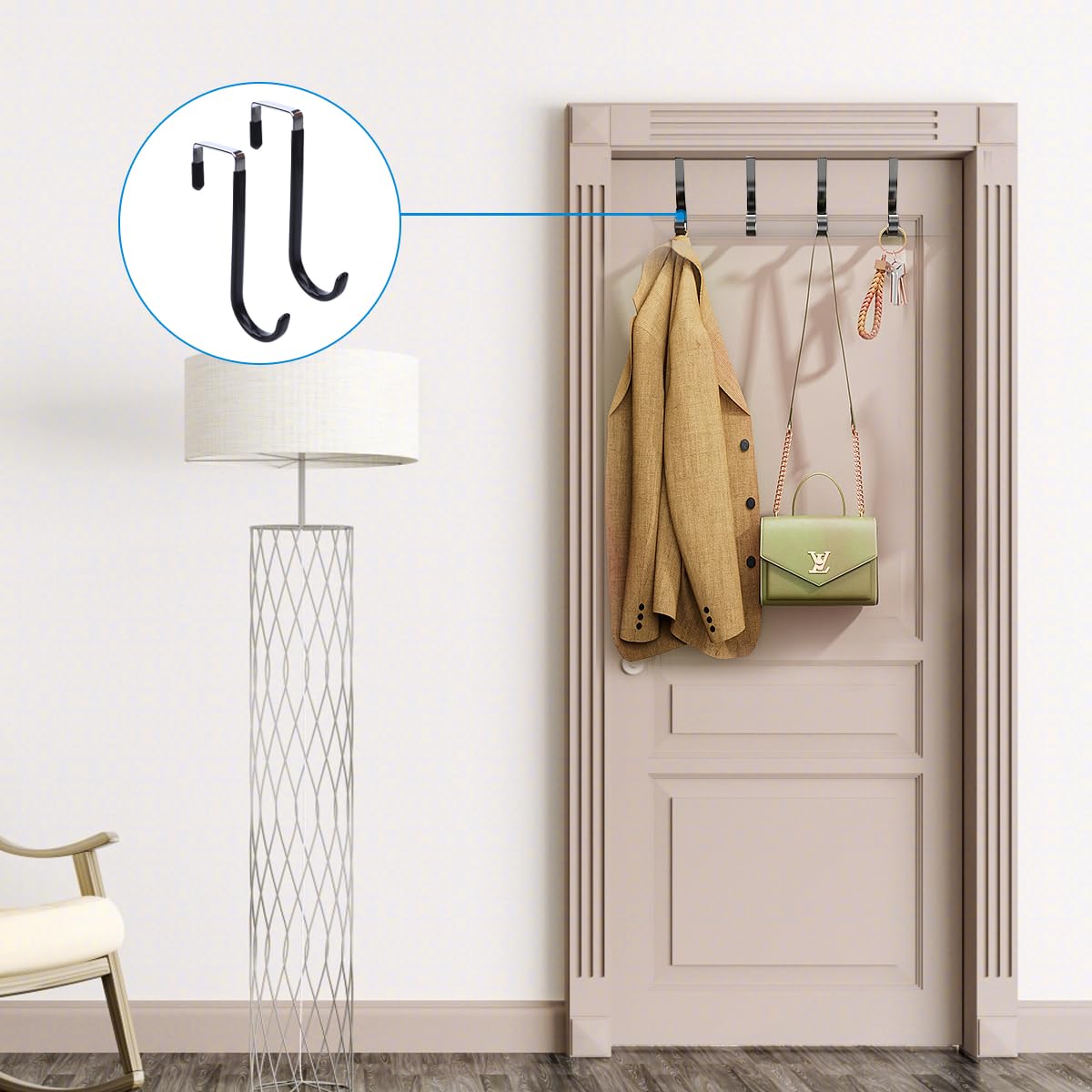 Ganci Per Porta Armadio Design Z In Acciaio Inox: 2 Pezzi, Pratici E Moderni