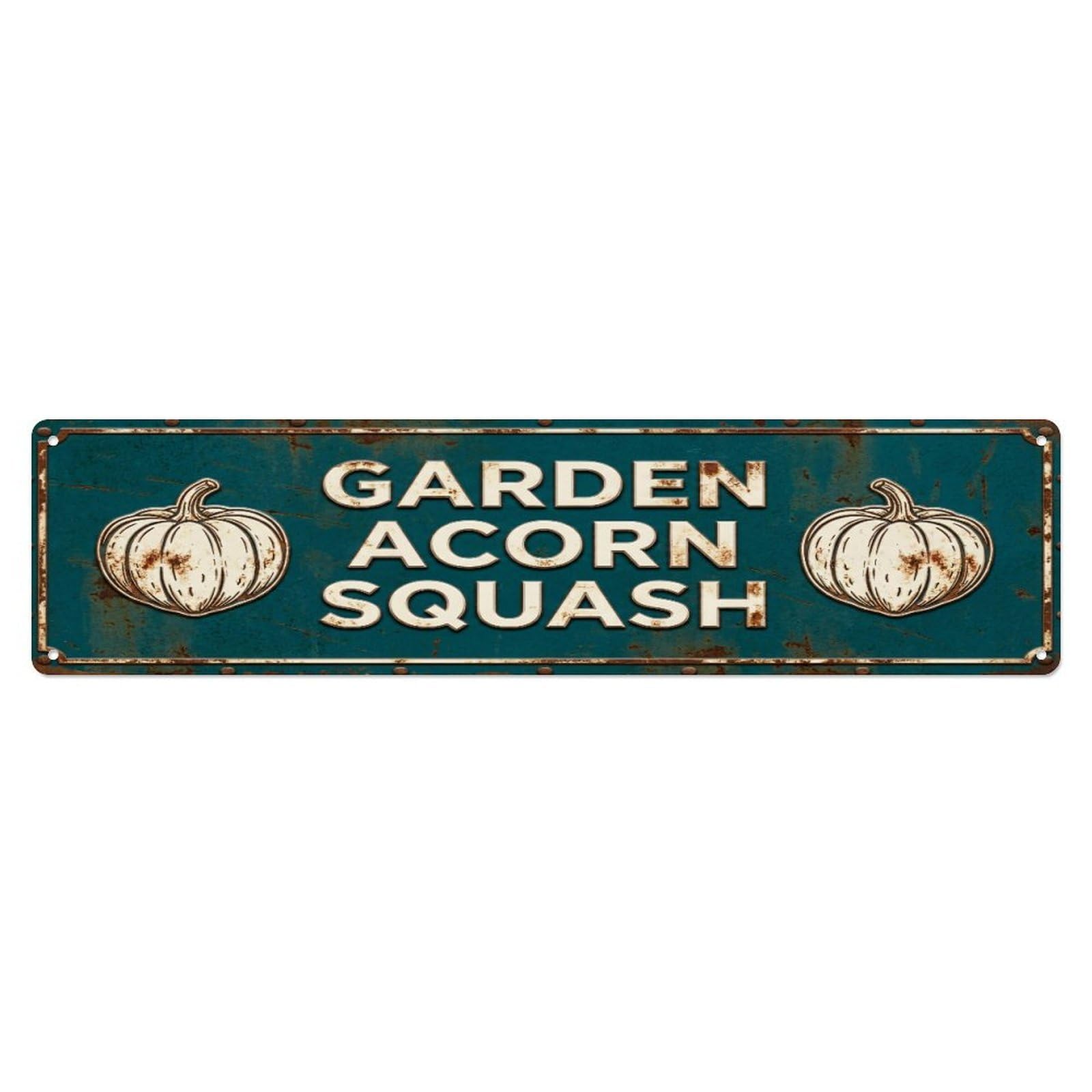 Metal Tin Sign GARDEN ACORN SQUASH Vintage Squash Rustic Farmhouse