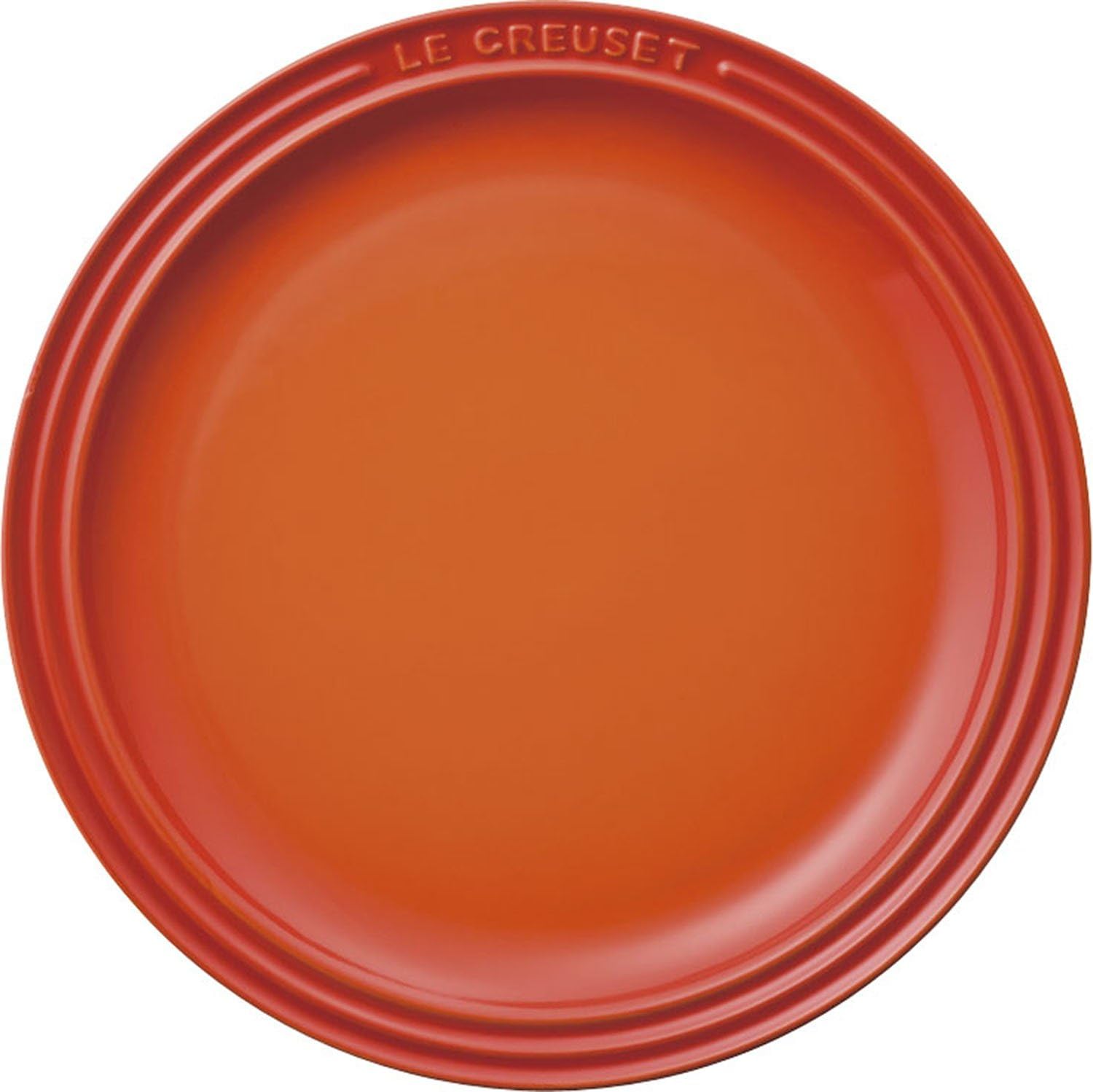Le Creuset Round plate LC23cm Orange 910140-23-09 (Japan import / The package and the manual are written in Japanese)