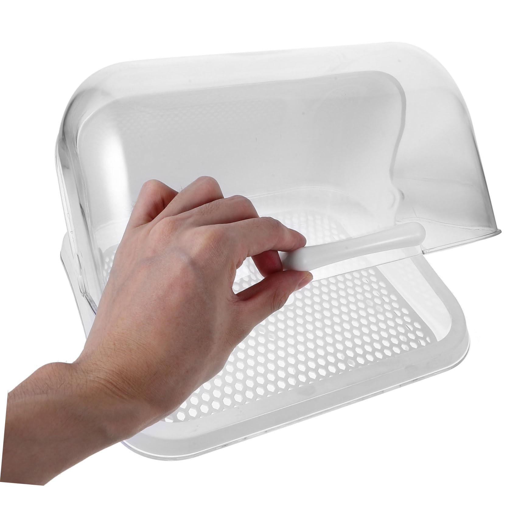 Boîte D'égouttage pour Biberon en PP Blanc, Rangement | 1 Pièce, pour Vaisselle et Bouteilles de Lait, Couvercle Relevable, Format Compact