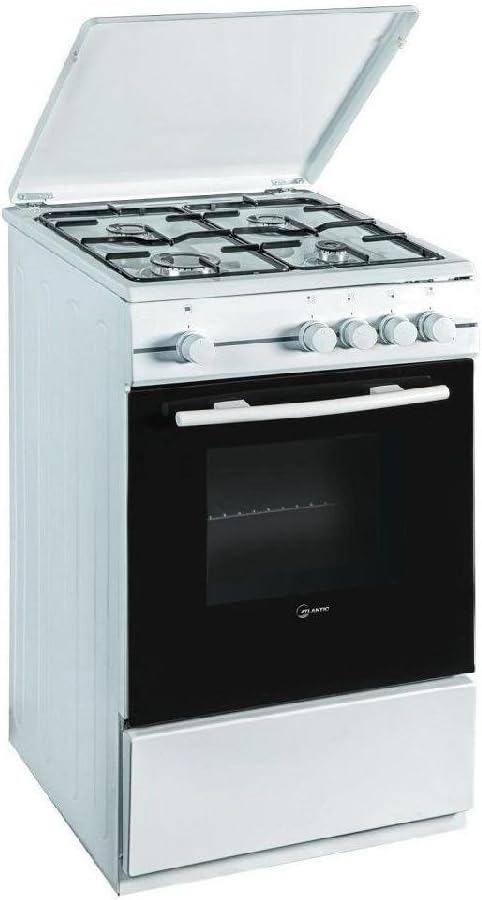Cucina A Gas Bianca 60x60cm - Forno Ventilato Con Grill Elettrico E 4 Fuochi - Foto 4