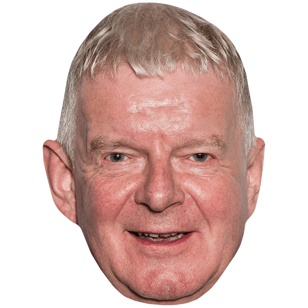Celebrity Cutouts Lifelike John Motson (Smile) Celebrity Mask, Flat Card Face, Fancy Dress Mask