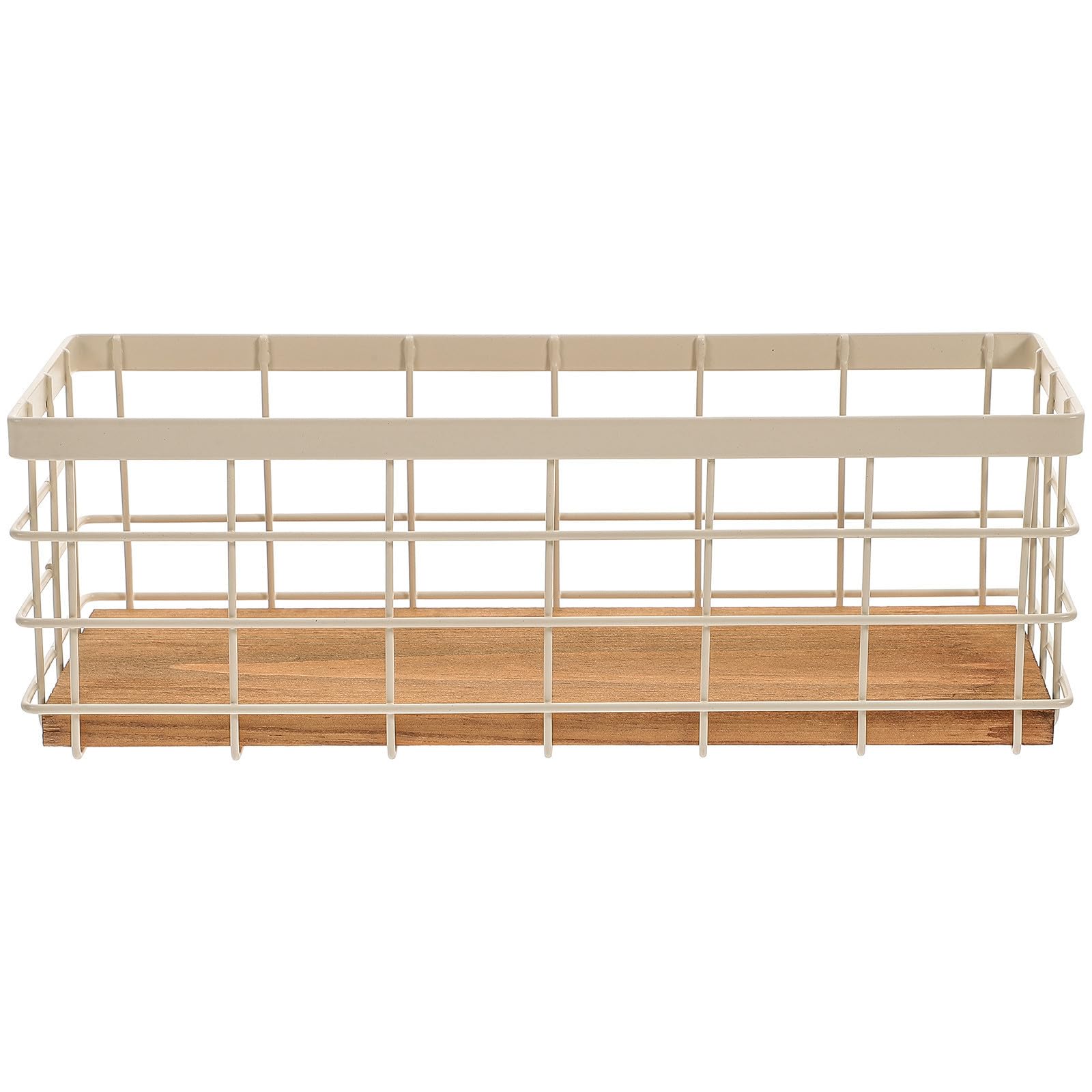Cesta colgante de gran capacidad en hierro blanco para solucionar la falta de espacio en armarios