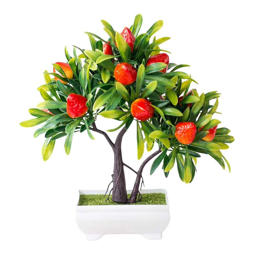 2 Pièces Arbre Fruitier Artificiel Faux Plantes Décor De Citronnier