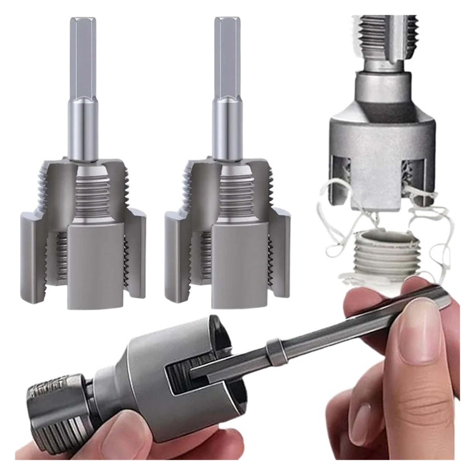 Hnulgvi Mix3 Pairs Pipe Threader Pipe Threading Tool Integrated Internal & External Tap