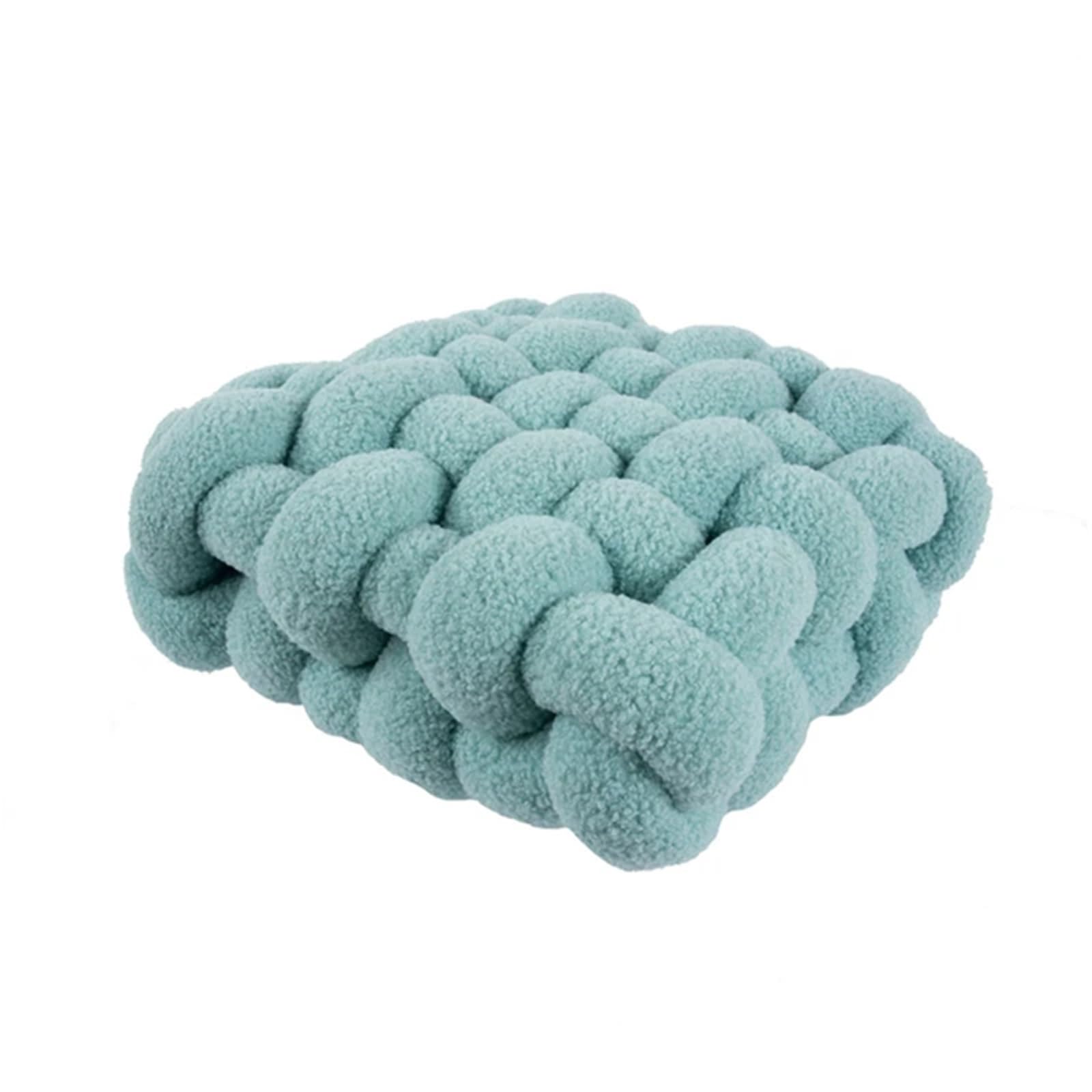 Knot pillow, Hand-Woven Knotted Ball Throw Pillow Multicolor Multiple Sizes