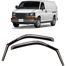 CLIM ART in-Channel Incredibly Durable Rain Guards for GMC Savana 2500/3500 1996-2026, Original Window Deflectors, Vent Window Visors, Vent Deflector, 2 pcs. - 696209