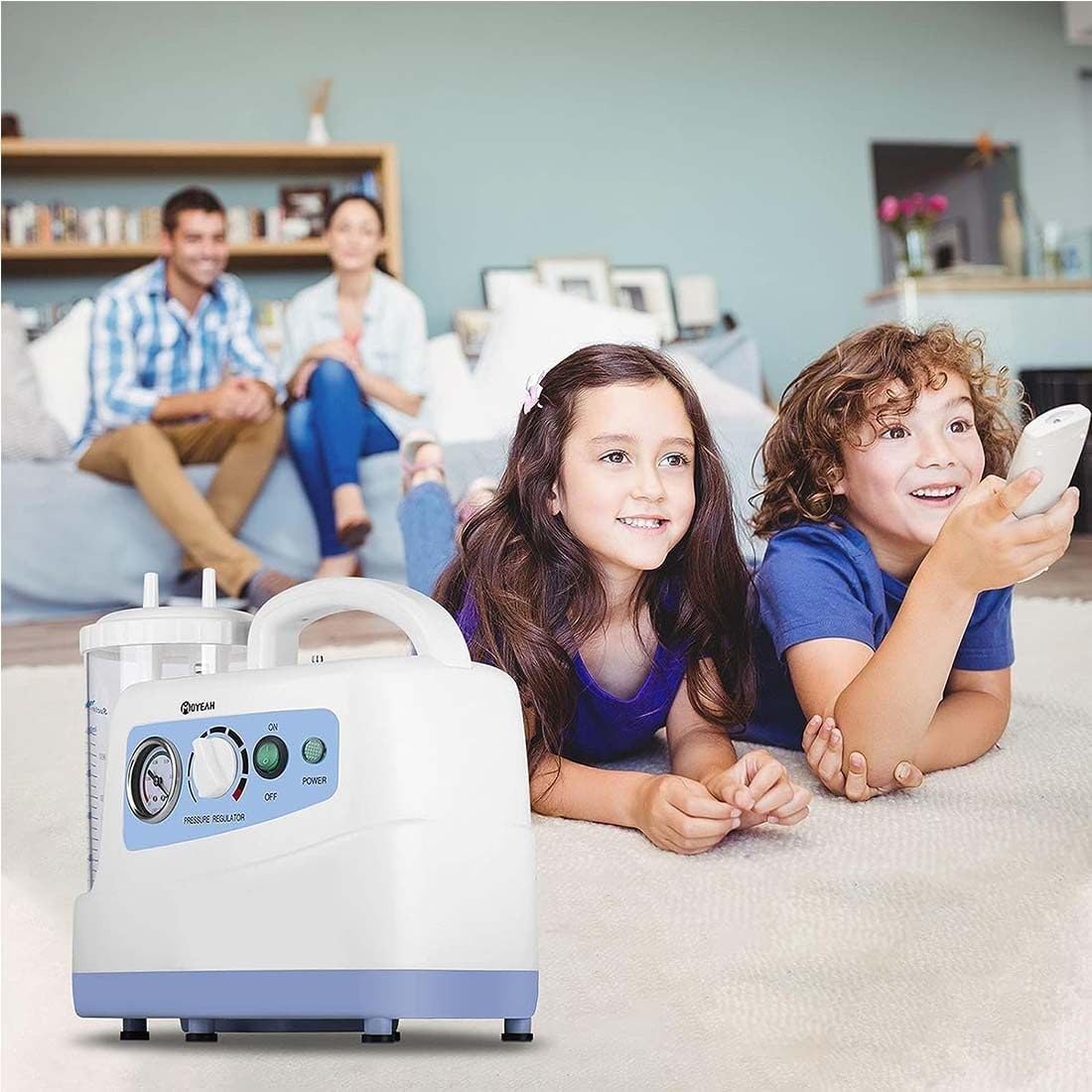 Pompa elettrica di aspirazione del muco per anziani e bambini, dispositivo portatile per la rimozione del catarro con contenitore da 1000 cc per la cura della casa