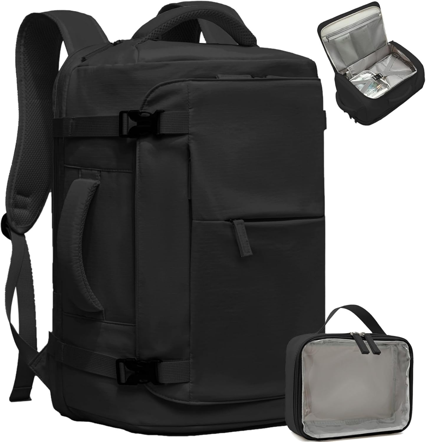 CAMTOP 40L Travel Backpack for Women Men, Lightweight Carry on Backpack for Flight Approved Expandable Personal Item Travel Bag with Makeup Bag Water Resistant Luggage Fits 17.3″ Laptop (Black) CAMTOP 40L Travel Backpack for Women Men, Lightweight Carry on Backpack for Flight Approved Expandable Personal Item Travel Bag with Makeup Bag Water Resistant Luggage Fits 17.3″ Laptop (Black)