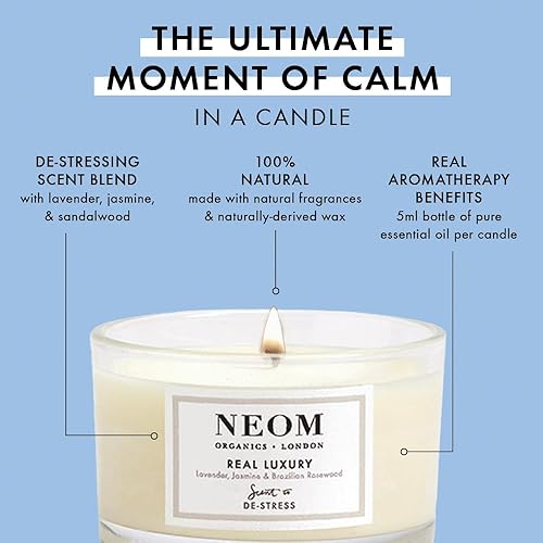 Miniatura 3 de NEOM - Vela, tamaño de viaje | Lavanda, jazmín y palisandro | Velas perfumadas para llevar | Velas de aromaterapia de lujo | Vela de aceite esencial