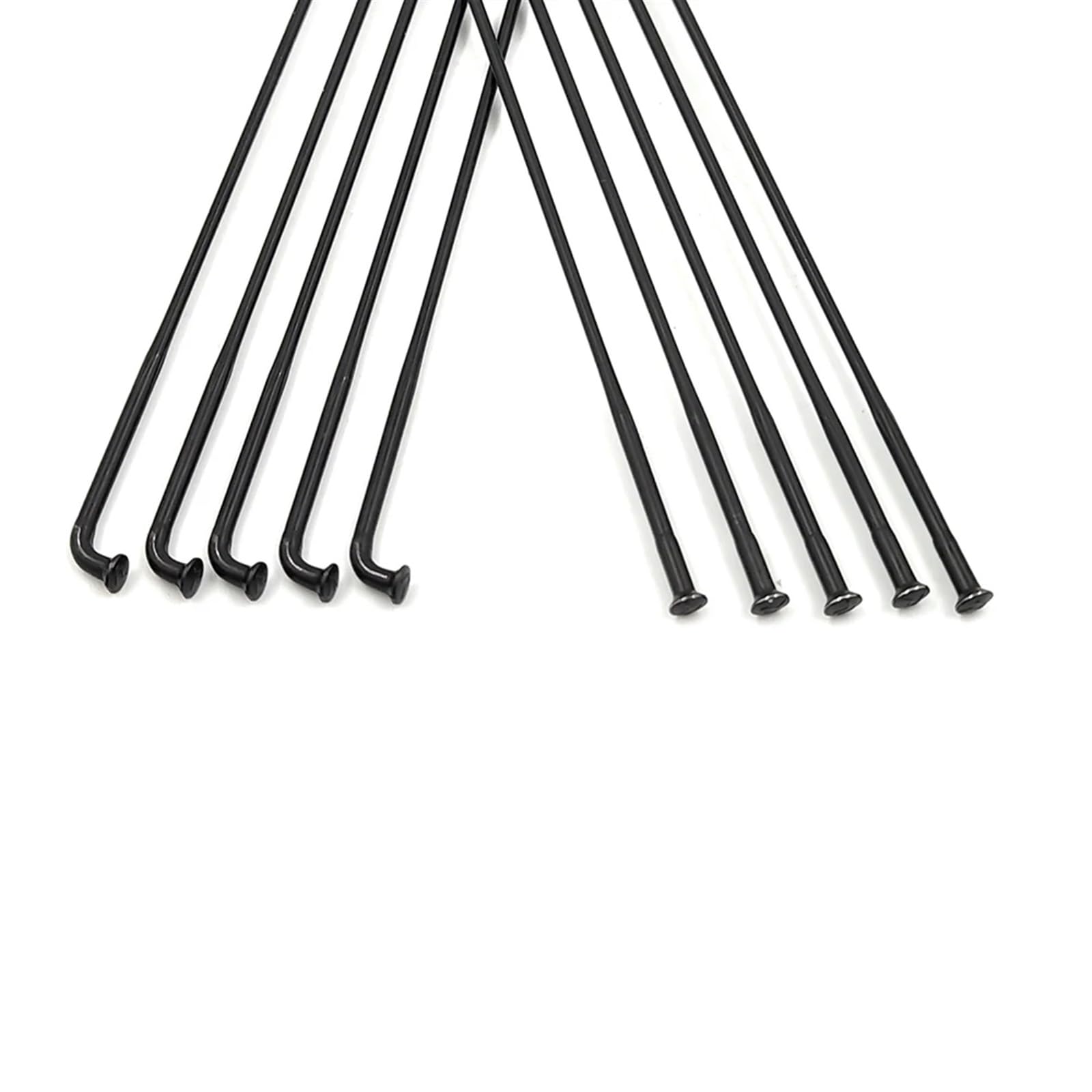 Fahrradspeichen Leichte, dreifach konifizierte Speichen, 14 G, 2,0 mm, Edelstahl, J-Biegung oder gerader Zug, Racing, Rennrad, Strahlen, Schwarz(Straight Pull 64PCS)